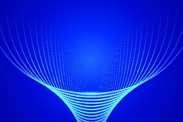 Poster - Point particle trajectory like funnel vortex Internet big data technology background 