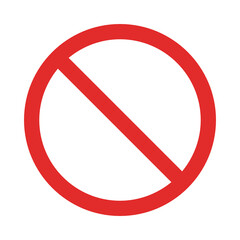 Poster - Prohibited sign. Ban and forbidden red symbol.