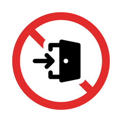 Poster - No entry private forbidden sign vector.