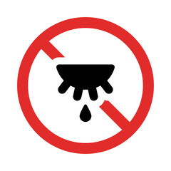 Poster - Food restriction, forbidden, lactose free, no dairy sign vector.