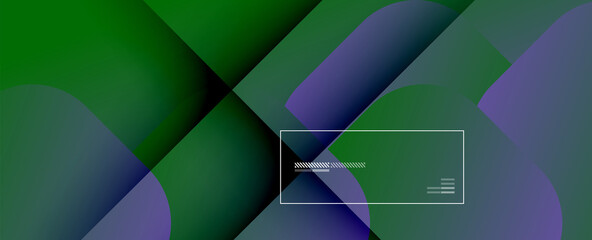 Poster - Square shapes composition geometric abstract background. 3D shadow effects and fluid gradients. Modern overlapping forms