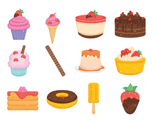 Poster - sweet desserts set