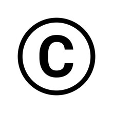 Copyright Symbol Icon Vector Logo. Copyright Sign Isolated Icon Trademark