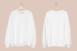 Simple white jumper unisex streetwear apparel
