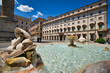 Fountain of Piazza Colonna and Palazzo Chigi, Rome, Italy
