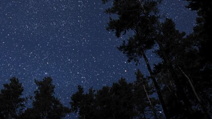 Wall Mural - mountain. backgrounds night sky with stars and moon and clouds.