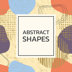 Sticker - abstract background. modern design with seamless pattern and abstract shapes. trendy cover, poster, 