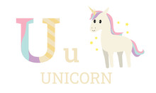 Unicorn Abc Letter