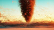 3d Illustration of a sand tornado
