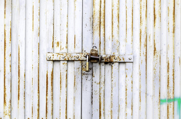 Wall Mural - Old rusty padlock