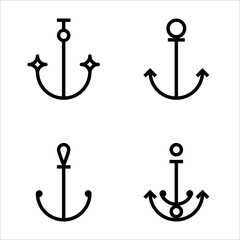 Canvas Print - Anchor Icon, Ship Anchor Icon