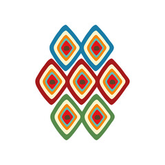 Sticker - african art geometric