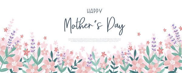 Wall Mural - Cute Mother's Day design, great for covers, banners, wallpapers, invitations