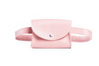 © iso100production - Pink crossbody leather bag, waist bag isolated on white background