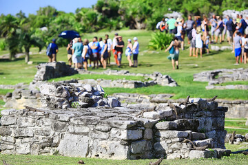 Playa del carmen monument mexican culture maya calendar