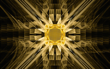 Aufkleber - digital illustration abstract image generated fractal background image wallpaper pattern of various geometric shapes and lines of various colors for computer graphics or web design