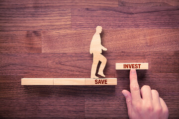 Wall Mural - Transform savings to investment concept