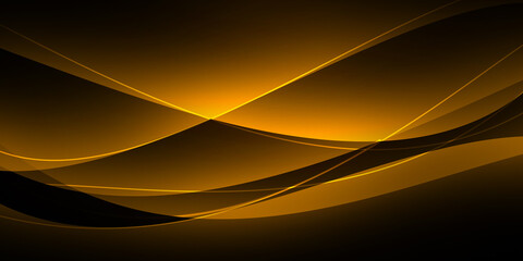 Poster - Elegant Golden shapes modern background. Abstract glowing golden shapes backdrop