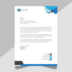 Wall Mural - Professional Letterhead Design Template Print Ready A4 Size clean professional Letterhead Fully editable and print Ready Template 