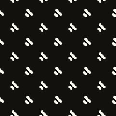 Poster - Diagonal white caterpillars pattern. Black background.