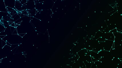 Aufkleber - Data binding cells. Digital blockchain concept and information transmission system. 3D rendering.