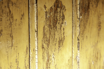 Wall Mural - Old chipped wood