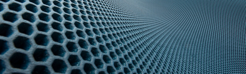 wide horizontal blue abstract trellised or cellular background