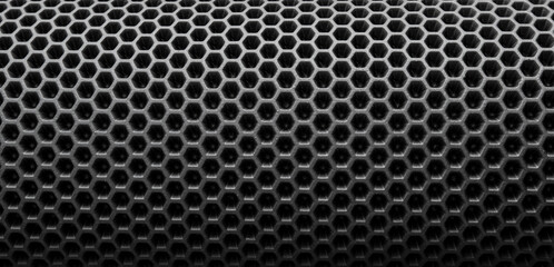 horizontal black abstract trellised or cellular background