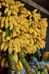 fresh bananas at the market