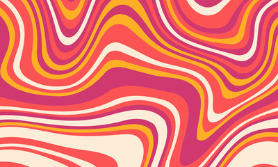 Poster - Psychedelic groovy background. Colorful abstract background. Vector illustration.