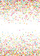 © Vlada Balabushka - Multicolored Confetti Bold Texture. Circle Graphic Background. Yellow Circular Dot. Blue Cover Round Illustration.