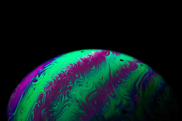 Wall Mural - Planet lights. Globe planet earth in galaxy universe space with abstract sun on black background. Astronomical scientific concept.