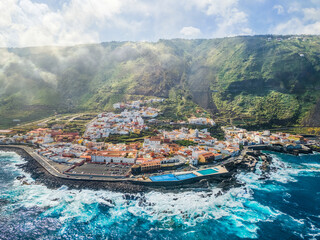 Wall Mural - Aerial view of Garachico town in Tenerife, Canary Islands, Spain