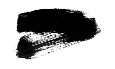 Wall Mural - single paint ink scratch isolated on white background. grungy blank line stroke. modern paint brush 
