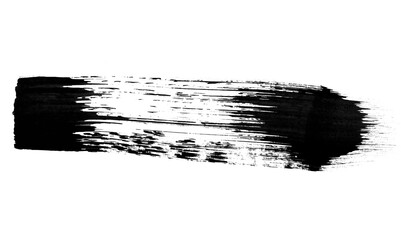 Wall Mural - single paint ink scratch isolated on white background. grungy blank line stroke. modern paint brush 