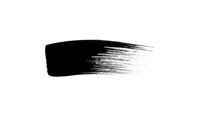 Wall Mural - single paint ink scratch isolated on white background. grungy blank line stroke. modern paint brush 