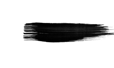 Wall Mural - single paint ink scratch isolated on white background. grungy blank line stroke. modern paint brush 