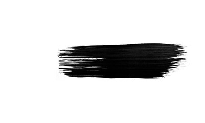 Wall Mural - single paint ink scratch isolated on white background. grungy blank line stroke. modern paint brush 