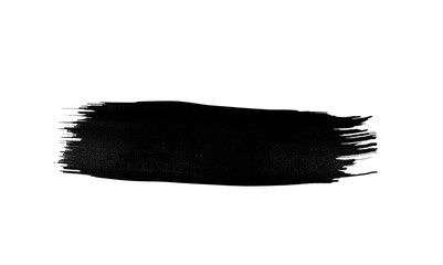 Wall Mural - single paint ink scratch isolated on white background. grungy blank line stroke. modern paint brush 