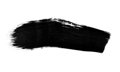 Wall Mural - single paint ink scratch isolated on white background. grungy blank line stroke. modern paint brush 