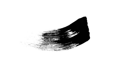Wall Mural - single paint ink scratch isolated on white background. grungy blank line stroke. modern paint brush 