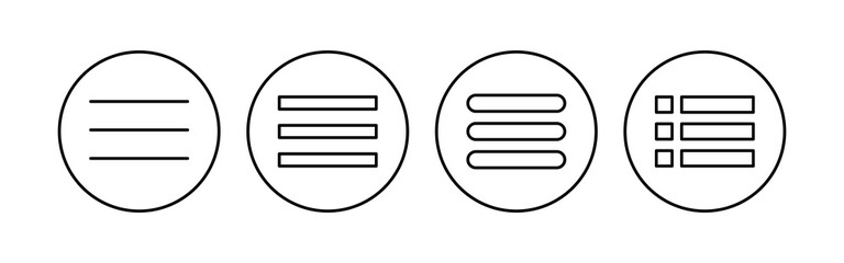 Menu Icon set. web menu icon. hamburger menu symbol