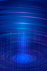 Poster - color spiral vortex rising radial lines internet technology