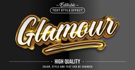 Poster - Editable text style effect - Glamour text style theme.