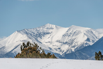 Sticker - snow covered mountains