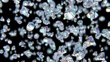 Falling Luxury Diamonds Loop-able Background In Slow Motion 4K