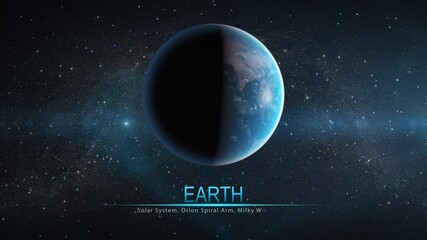 Canvas Print - Planet Earth - High resolution 3D video presents planets of the solar system.