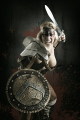 Wall Mural - woman gladiator/Ancient warrior