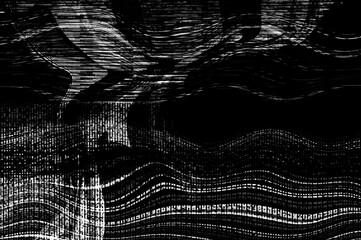 Fototapete - Abstract digital wave pattern / Abstract minimalistic background of a digital monochrome wave pattern.