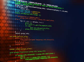 Aufkleber - Programming code abstract technology background of software developer and  Computer script 3d illustration